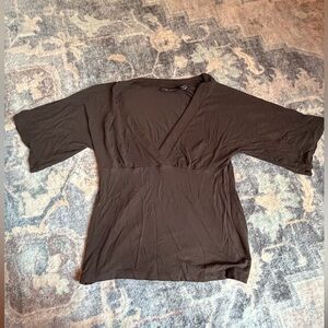 New York & Company Black V-Neck